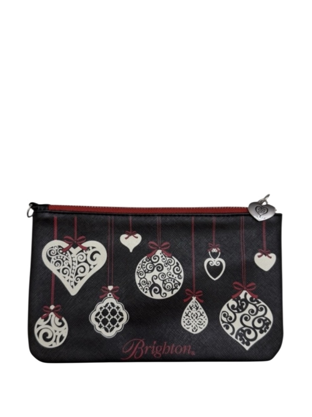 BRIGHTON - BLACK WHITE RED “LOVE NOTES” BAG POUCH